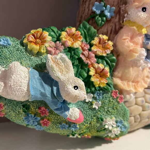 "Bunnies Tree" 3D Wall Decor, Bunny, Flowers, Easter, Spring, Eggs, Baby Nursery - Picture 4 of 14